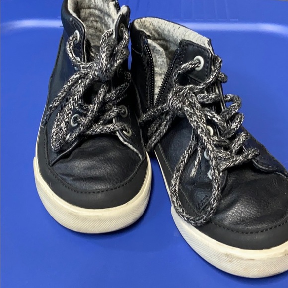 Black Leather Hi-Tops Sz11 - Picture 2 of 7